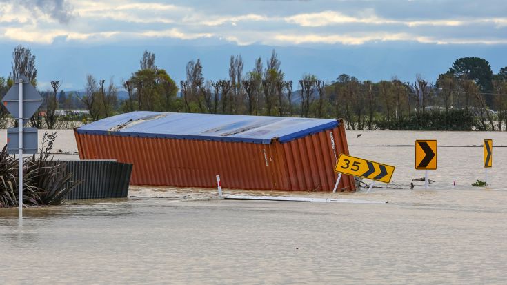 Container in flood