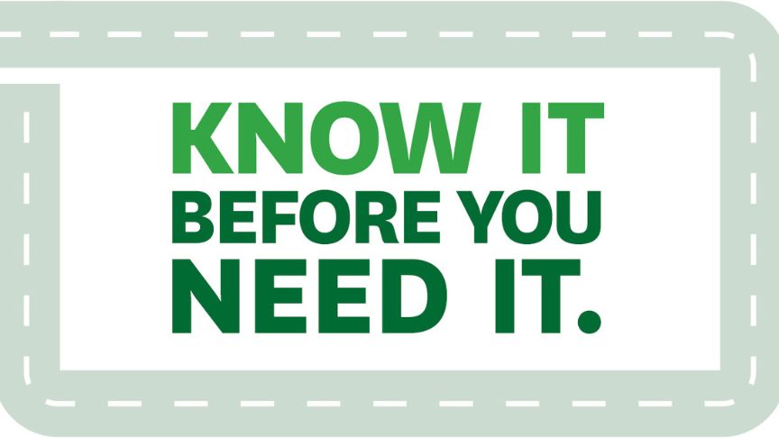 Know it before you need it  (words)