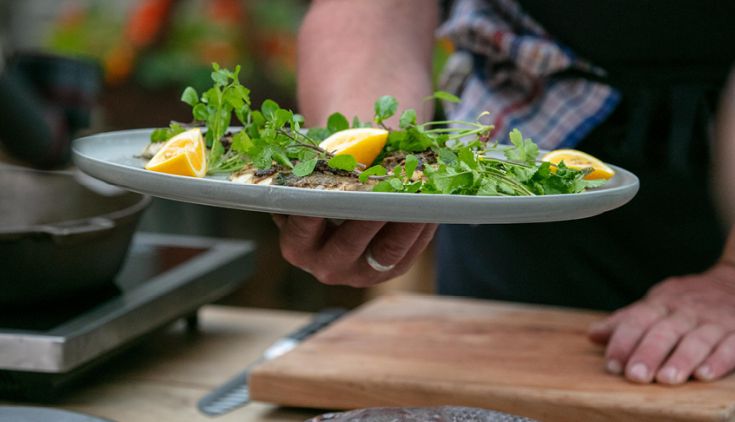 grilled snapper with lemon 