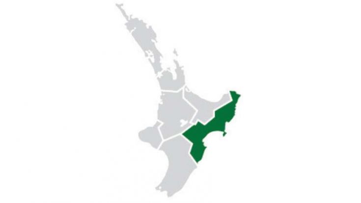 East Coast region in North Island 