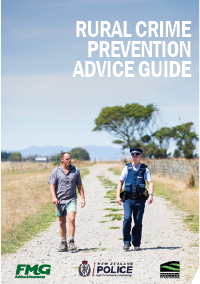 cover page with nz police officer talking to farmer