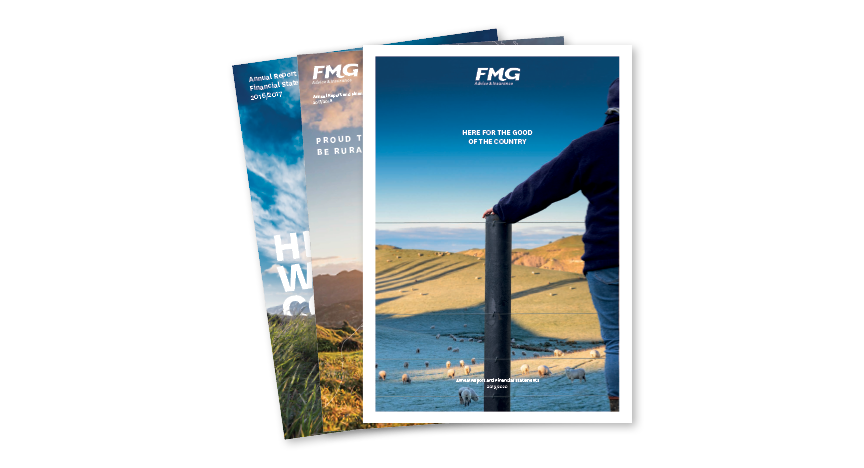 Three FMG annual reports fanned out 