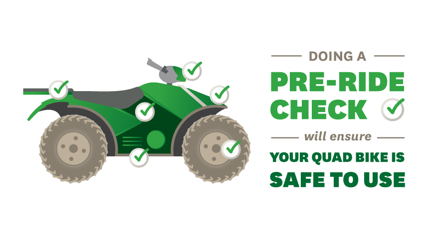doing a pre-ride check will ensure your quad bike is safe to use 