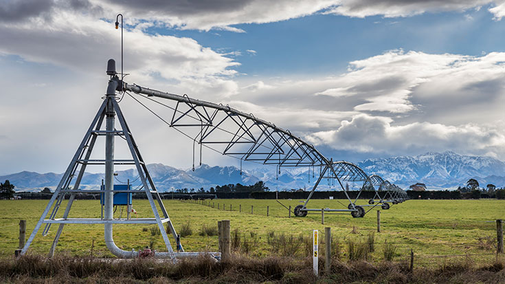 Irrigator in paddock