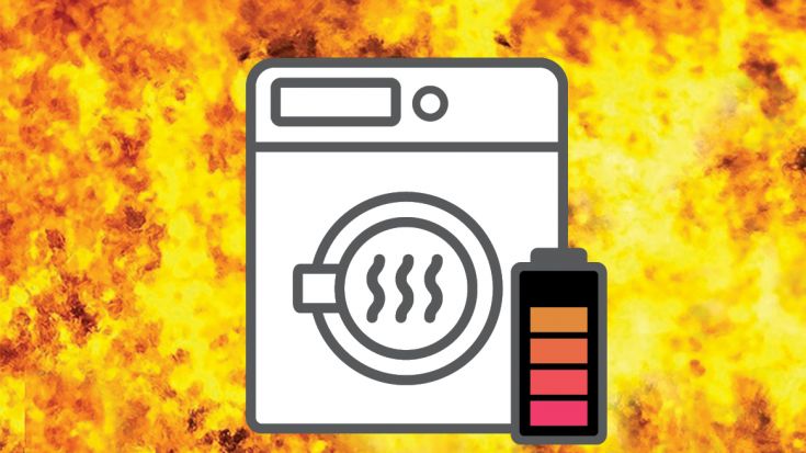 Battery dryer fire